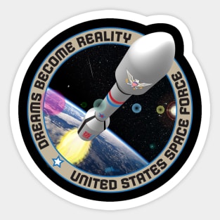 United States Space Force Dreams Sticker